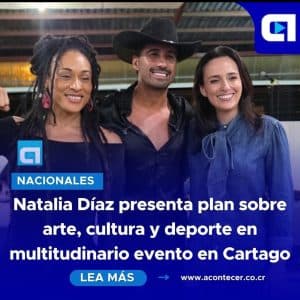 Natalia Diaz presenta plan sobre arte, cultura y deporte en multitudinario evento en Cartago