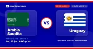 Arabia Saudita 1-1 Uruguay: resumen y goles del Mundial 2026