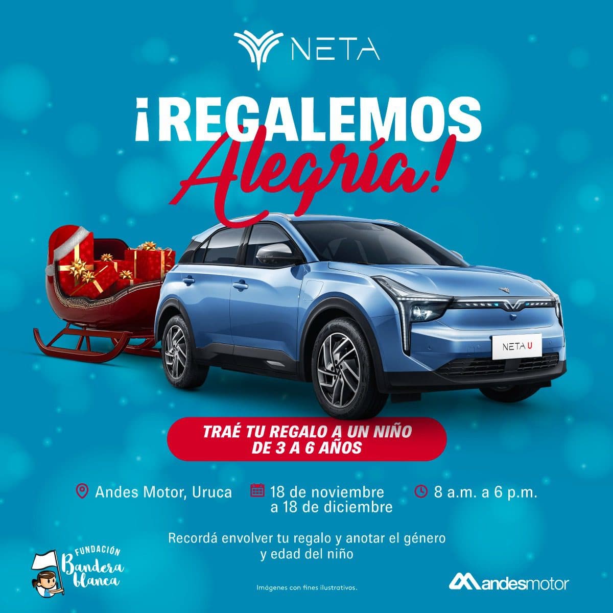 Imagen de la nota: Andes Motor lanza campaña navideña de donación para la Fundación Bandera Blanca