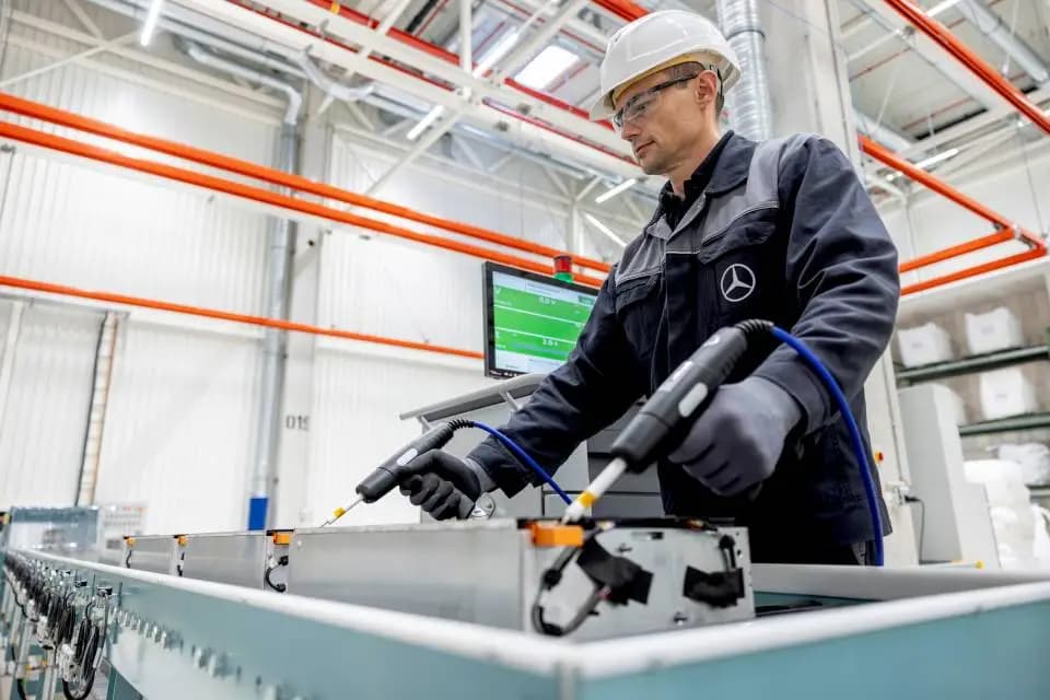 Imagen de la nota: Mercedes-Benz inaugura su primera planta de reciclaje de baterías en Europa, marcando un hito en sostenibilidad