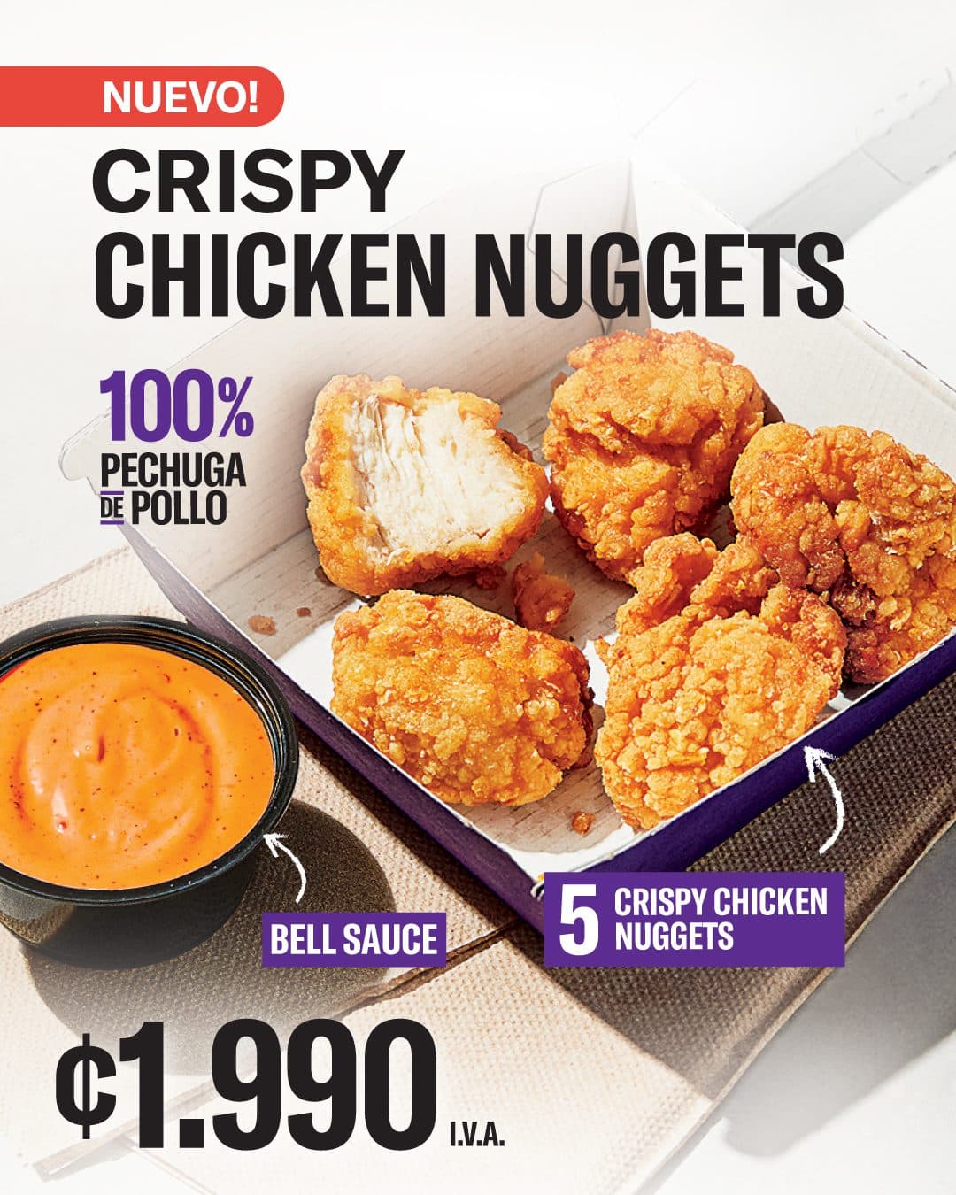 Imagen de la nota: Taco Bell ® lanza sus nuevos Crispy Chicken Nuggets, una edición especial por tiempo limitado