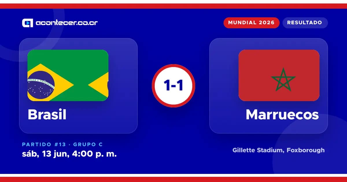 Imagen de la nota: Brasil 1-1 Marruecos: empate en el Grupo C del Mundial 2026