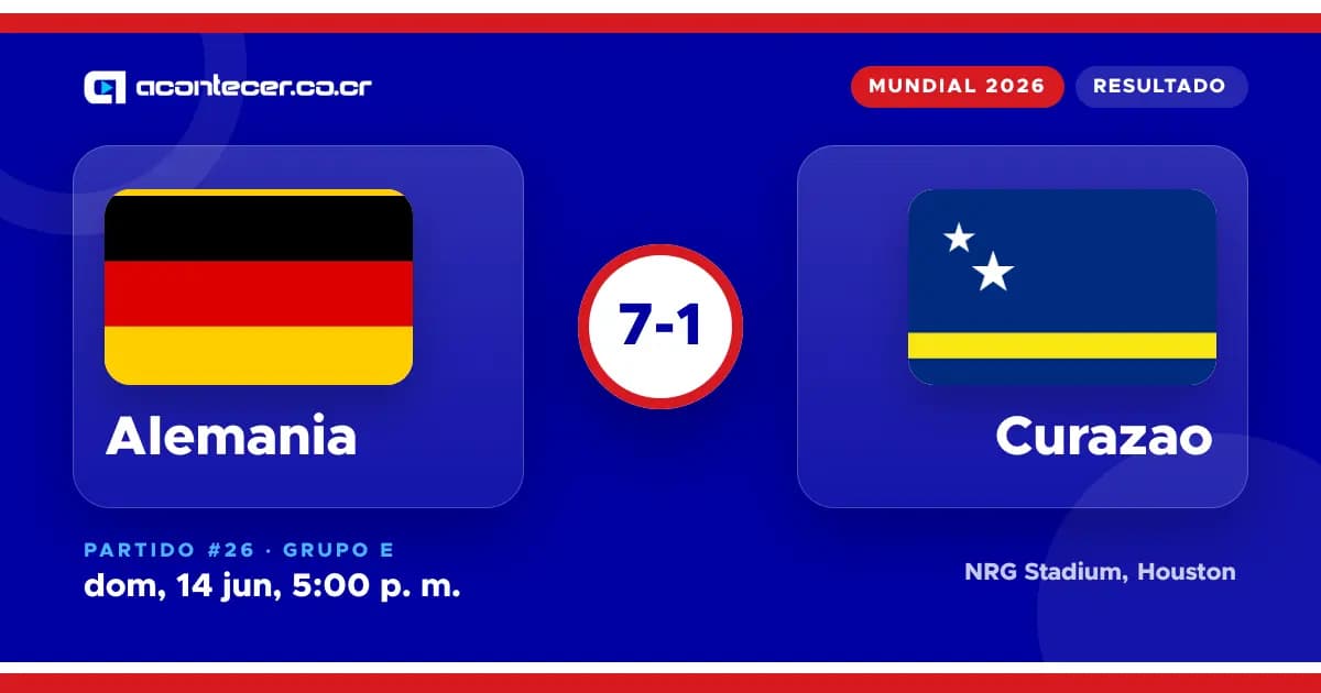 Imagen de la nota: Alemania golea 7-1 a Curazao en el Mundial 2026