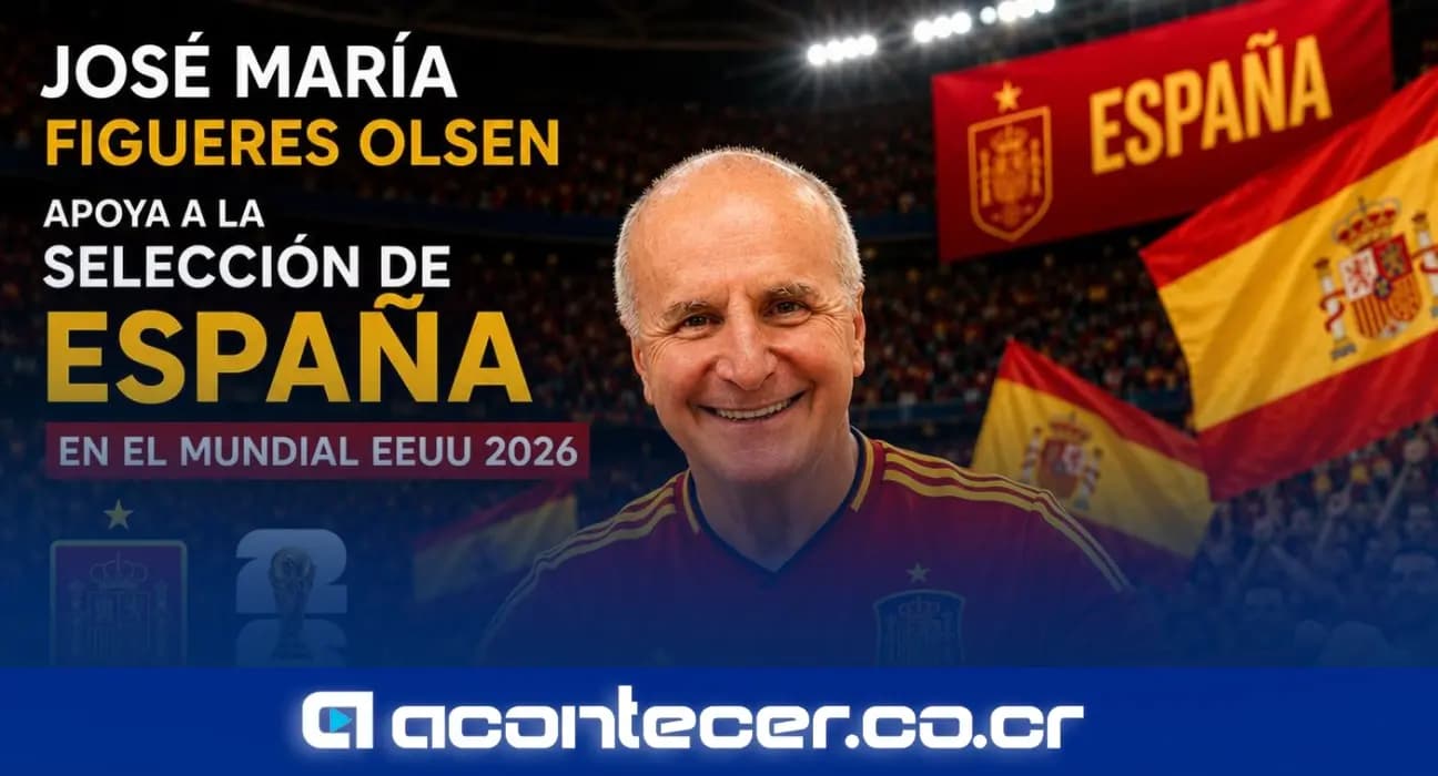 Imagen de la nota: José María Figueres anuncia su apoyo a España previo a la final del Mundial 2026