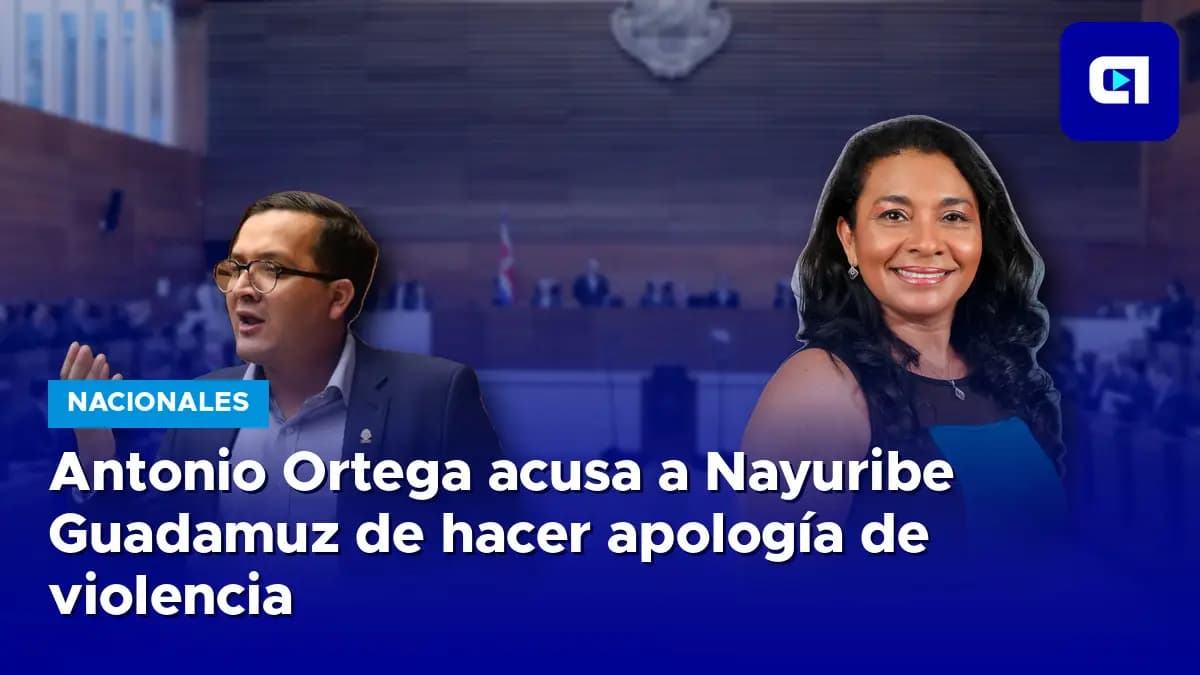 Imagen de la nota: Antonio Ortega acusa a Nayuribe Guadamuz de hacer apología de violencia