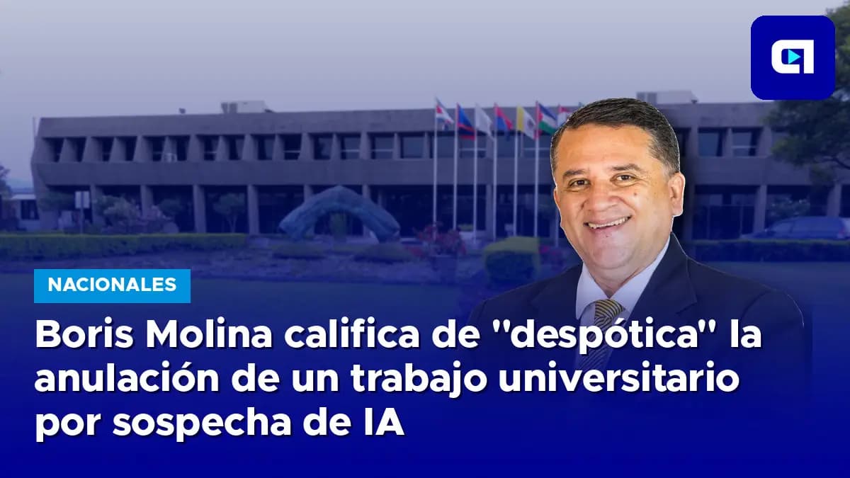 Imagen de la nota: Boris Molina califica de “despótica” la anulación de un trabajo universitario por sospecha de IA