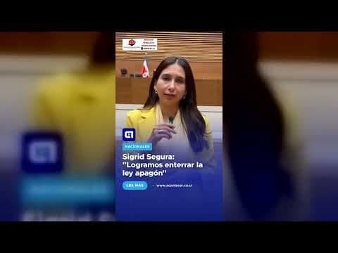 Sigrid Segura: “Logramos enterrar la ley apagón”