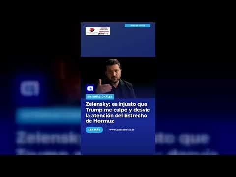 Zelensky acusa a Trump de culparlo por la agresión rusa