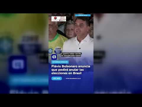 Flávio Bolsonaro anuncia que pedirá anular las elecciones en Brasil