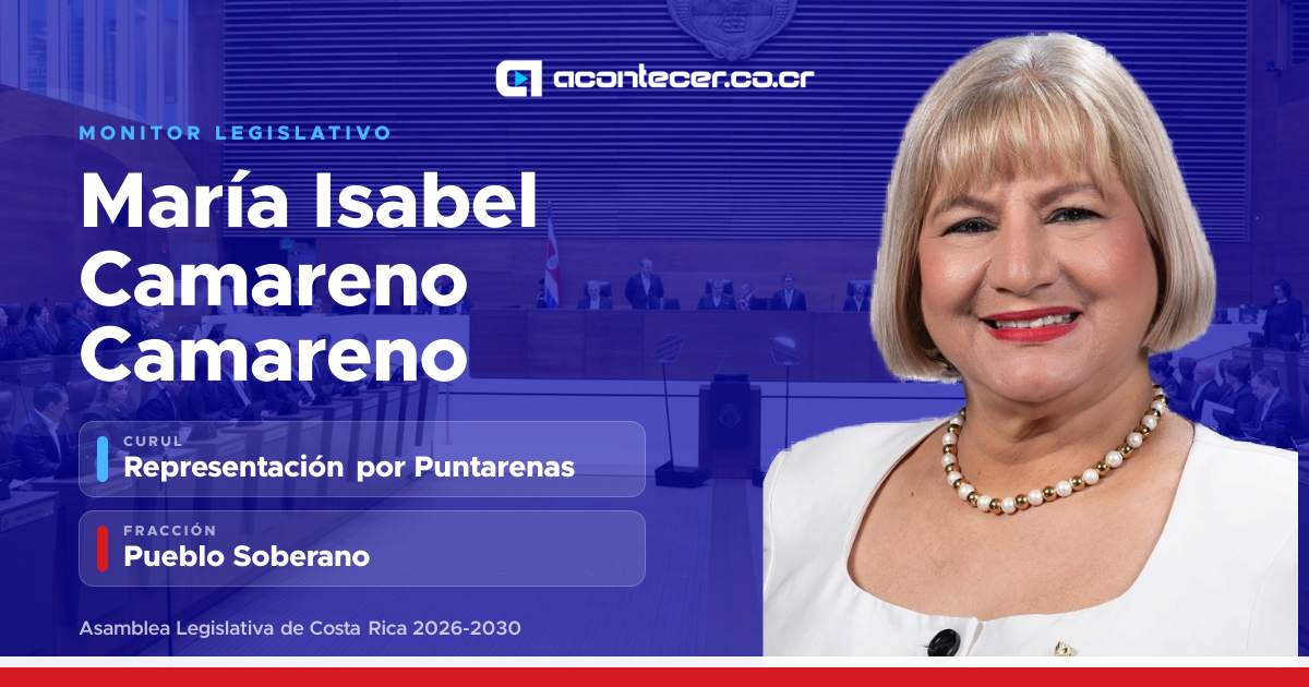 María Isabel Camareno Camareno: diputado por Puntarenas, partido, votos ...