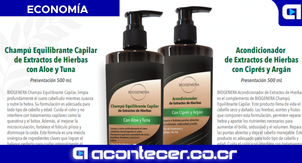 Biogenera - Evoinnova shampoos Costa Rica