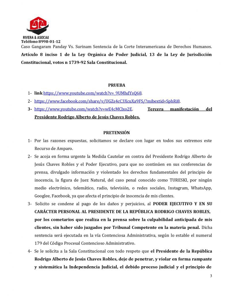 Presidente Rodrigo Chaves Enfrenta Recurso De Amparo Por Declaraciones Sobre Caso &Quot;Tureski&Quot;