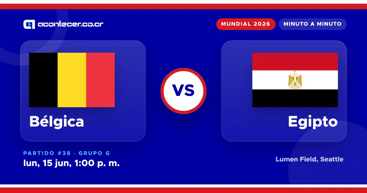 Bélgica 1-1 Egipto: Salah asiste, autogol empata en Mundial 2026