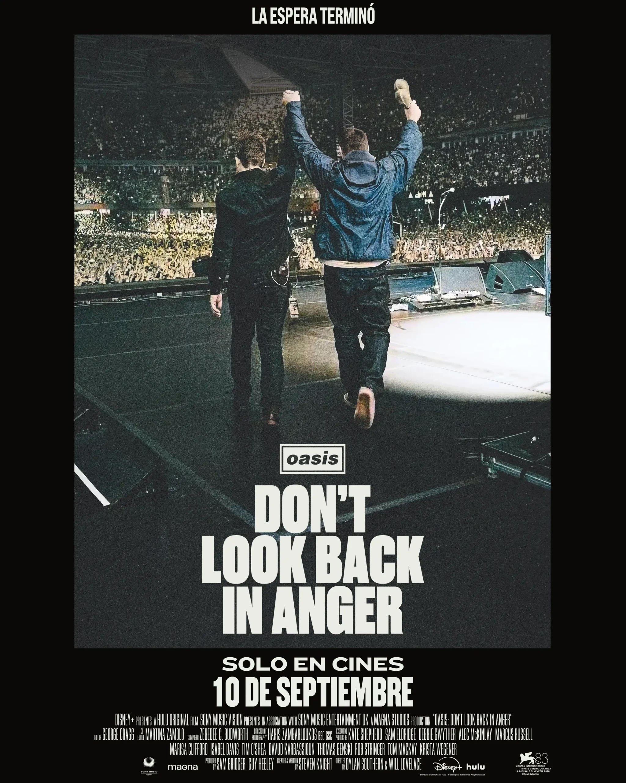 OASIS DON'T LOOK BACK IN ANGER - Póster