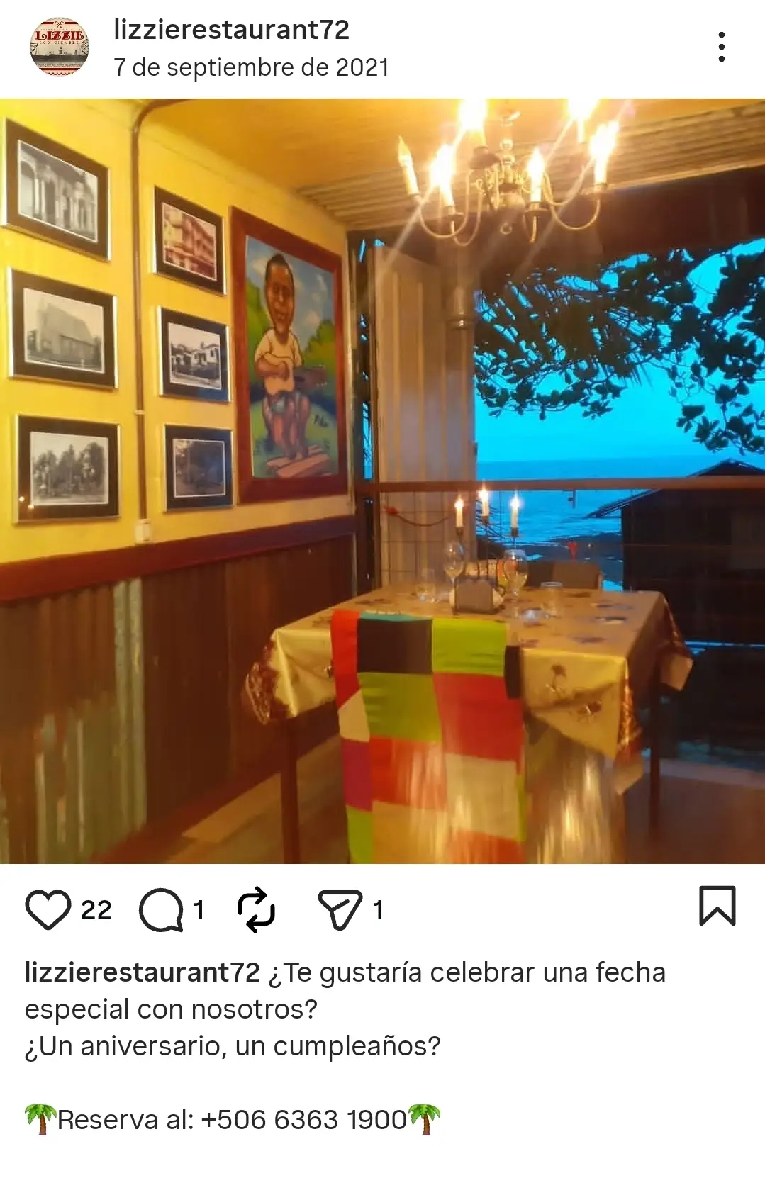 Fotografía del Restaurante que adjuntó el equipo de Dobles
