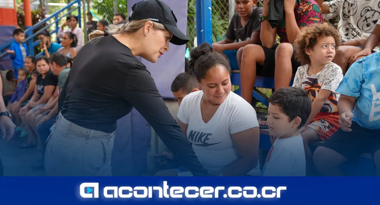 Laura Fernández visita albergues en Valle La Estrella por emergencia