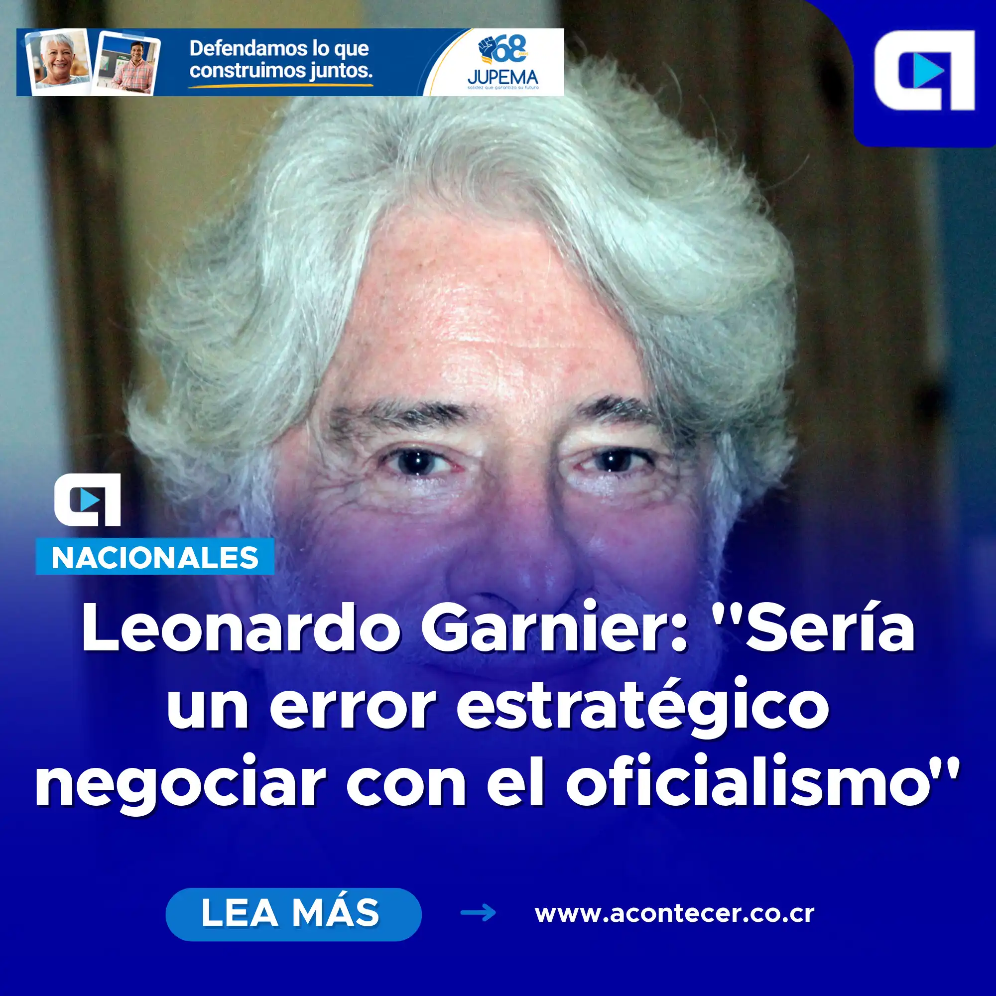 Leonardo Garnier: “Sería un error estratégico negociar con el oficialismo”